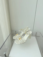 HIGH HEEL SANDALS 85 MM IN WHITE LAMBSKIN